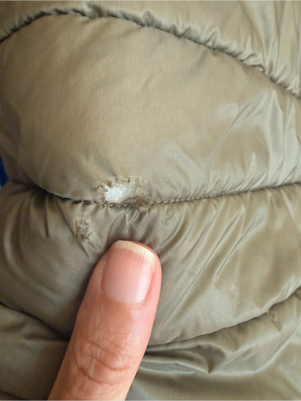 Patagonia Olive Green Quilted Long Puffer Jacket - Picture 7 of 8